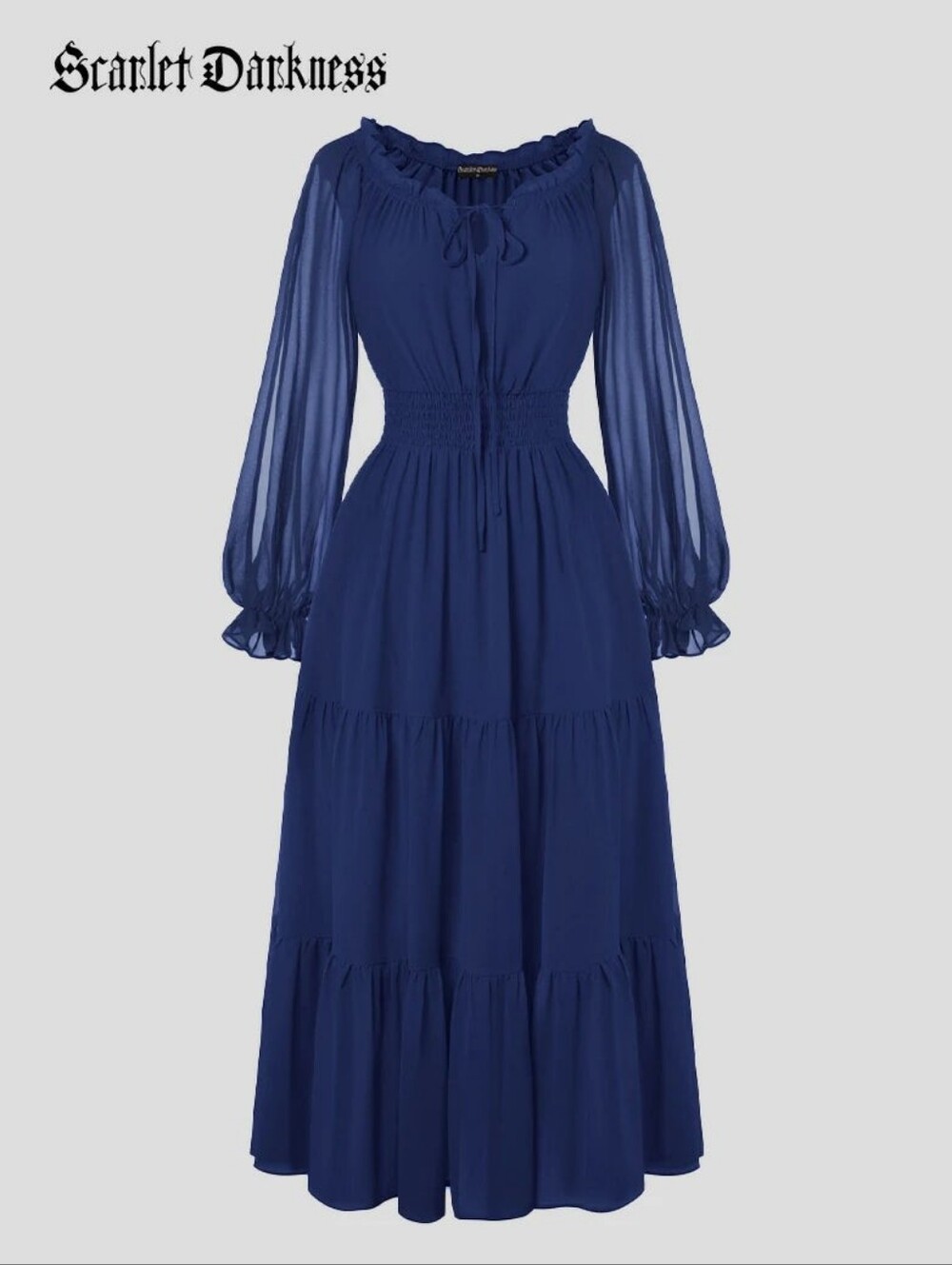 Size M - Royal Blue Renaissance Dress - Fantasy Outfit - Scarlet Darkness